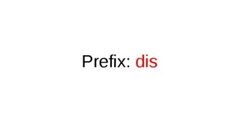Preview of Prefix-dis