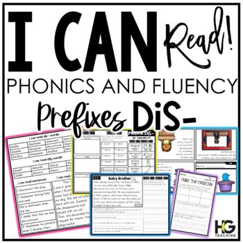 Preview of Prefix dis- Reading Comprehension, Phonics, Fluency | I Can Read!