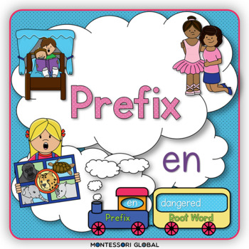 Preview of Prefix | en | Presentation | Boom Cards | Montessori Matching Cards and Posters