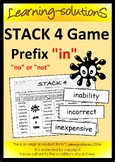 Prefix 'in' meaning "no" or "not" - STACK 4 GAME:  50 Word