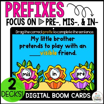 Preview of Prefixes in-, pre-, & mis- Digital Boom Cards