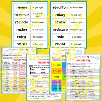 Prefix re- Worksheet by Crazy About Teaching | Teachers Pay Teachers