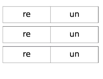 Preview of Prefix: re and un