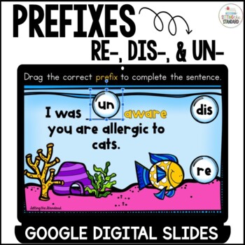 Preview of Prefixes re-, dis-, & un- Digital Google Slides