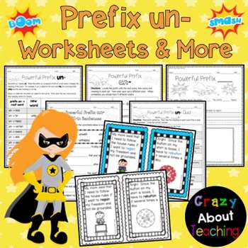 Preview of Prefix un- Worksheets & More