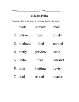 Prefix/Suffix/Root Word by Mrs. P's Ideas | Teachers Pay Teachers