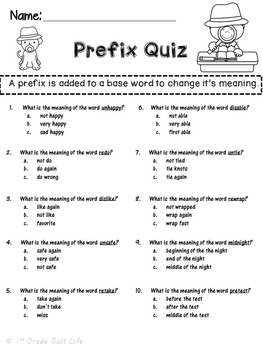 Prefix Activities by 1st Grade Salt Life | Teachers Pay Teachers