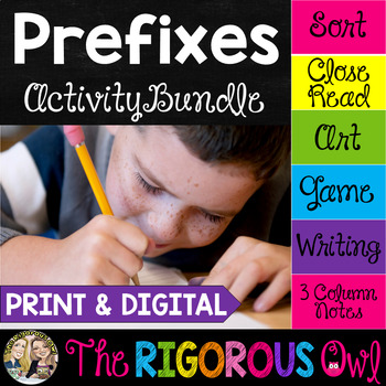 Preview of Prefixes Activities - Print & Digital - Literacy Centers