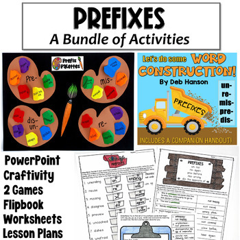 This prefixes bundle is designed for students who are being introduced to common prefixes. It includes many engaging prefix activities.