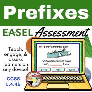 Preview of Prefixes Easel Assessment - Digital Prefix Activity