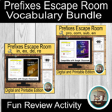 Prefixes Escape Room Bundle, Word Study Escape Room