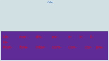 Preview of Prefixes- HMH Modules 1-3