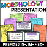 Prefixes IN-, IM-, EX- Teaching Slides & Guided Notes with