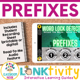 Prefixes LINKtivity® | Word Work Center | Morning Work | W