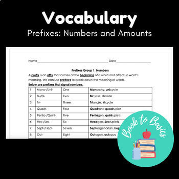 Preview of Prefixes: Numbers and Amounts