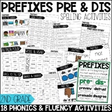 Prefixes PRE and DIS Worksheets, 2nd Grade Spelling Activi