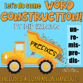 Prefixes PowerPoint Lesson with companion handout (mis, un, re, pre, dis)