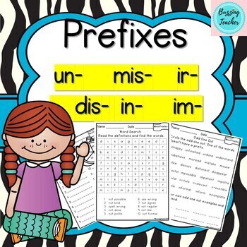 Preview of Prefixes UN MIS DIS IM IR IN Practice Morphology Worksheets