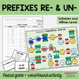Prefixes RE-, UN- Syllables and Affixes Spelling Games and