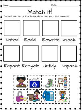 Prefixes - Re and Un Worksheets - Fun with Phonics! by Eli Burger