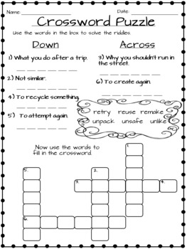 Prefixes - Re and Un Worksheets - Fun with Phonics! by Eli Burger