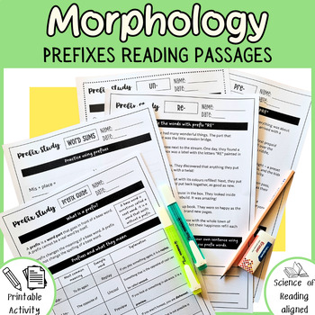 Preview of Prefixes Reading Passages and Study Guide