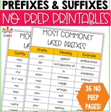 Prefixes & Suffixes Activities - ESL Any Level