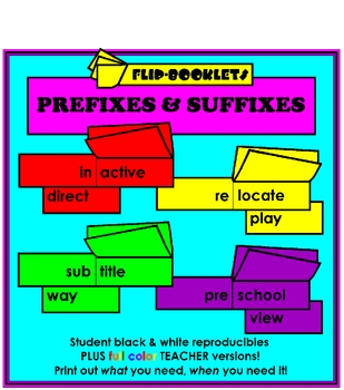 Preview of Prefixes & Suffixes Flip Booklets