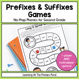 Prefixes & Suffixes Games: Second Grade No-Prep Phonics | 