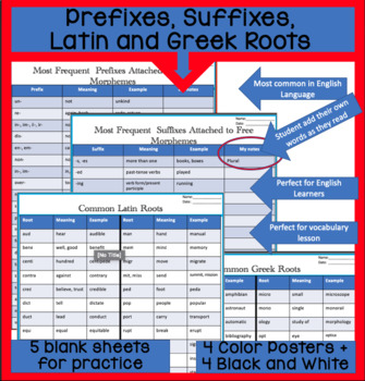 Preview of Prefixes, Suffixes, Greek and Latin Words