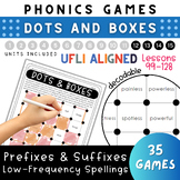 Prefixes & Suffixes, Spelling Changes! Dots & Boxes Game *