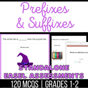 Preview of Prefixes & Suffixes Standalone Easel Assessments Forming Affixes Word Form