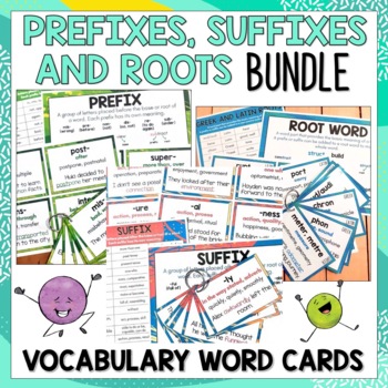 Preview of Prefixes, Suffixes and Greek and Latin Root Word Posters and Vocabulary Cards