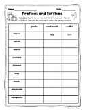 Prefixes, Suffixes, and Root Words Practice