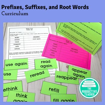 Preview of Worksheets for Prefixes and Suffixes