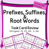 Prefixes, Suffixes, and Root Words Task Card Practice