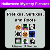 Prefixes, Suffixes, and Roots - Halloween Mystery Pictures