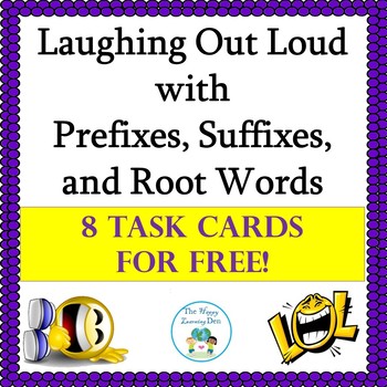 Preview of Prefixes, Suffixes, and Roots Task Cards FREEBIE
