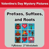 Prefixes, Suffixes, and Roots - Valentine's Day Mystery Pi
