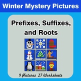 Prefixes, Suffixes, and Roots - Winter Mystery Pictures | 