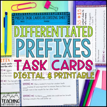 Preview of Prefixes Task Cards