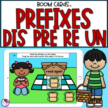 Preview of Prefixes UN RE DIS PRE | Grammar BOOM Cards™