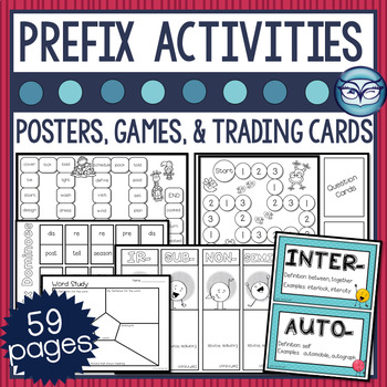 Preview of Prefixes Word Study Activities 20 Common Prefixes