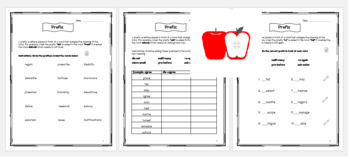 Preview of Prefixes Worksheet Latin  and Greek Root Word Decoding