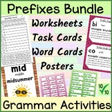 Prefixes Worksheets Word Cards Task Cards and Poster Ancho