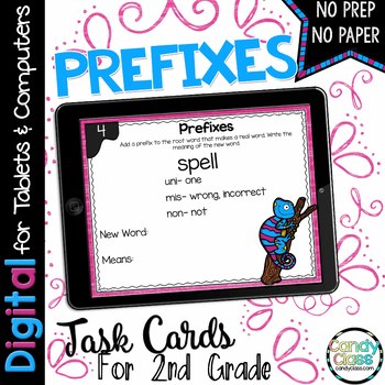 Preview of Prefixes and Root Words Vocabulary 2nd Grade Google Slides Digital Resources