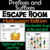 Prefixes and Suffixes Activity: Halloween Escape Room Voca