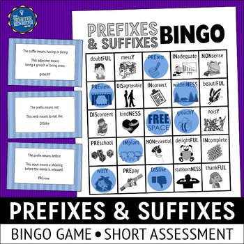 Preview of Prefixes and Suffixes Bingo Game