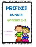 Prefixes Bundle - Grades 2 - 3 - Worksheets and Center Activities
