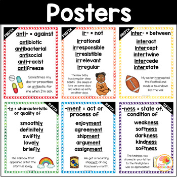 Prefixes and Suffixes by Kirsten's Kaboodle | TPT